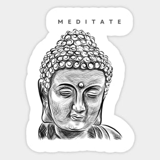 Meditate Buddha Sticker